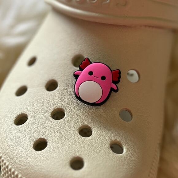 Croc Jibbitz | Squishmallows Florent the Axolotl in Hot Pink | Cute Gift - Picture 1 of 4